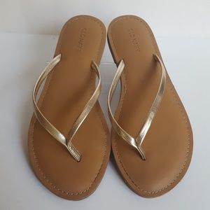 Old Navy Gold Flip Sandals